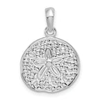 De-Ani Sterling Silver Rhodium-Plated Polished Sand Dollar Pendant