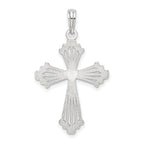 De-Ani Sterling Silver Rhodium-Plated Polished Heart Cross Pendant