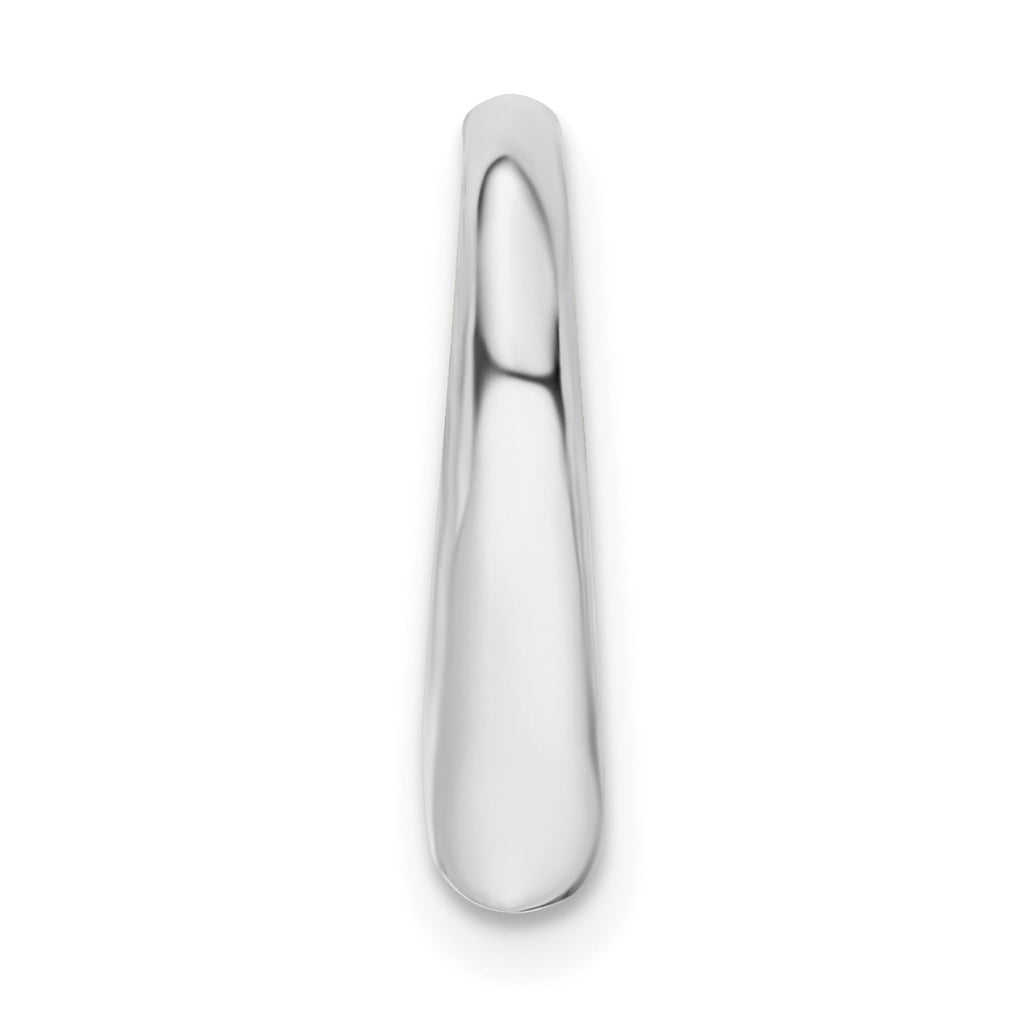 De-Ani Sterling Silver Rhodium-plated Polished 3D Solid Floating Heart Pendant