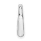 De-Ani Sterling Silver Rhodium-plated Polished 3D Solid Floating Heart Pendant