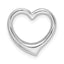 De-Ani Sterling Silver Rhodium-plated Polished 3D Solid Floating Heart Pendant
