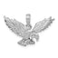 De-Ani Sterling Silver Rhodium-Plated Textured 3D Landing Eagle Pendant