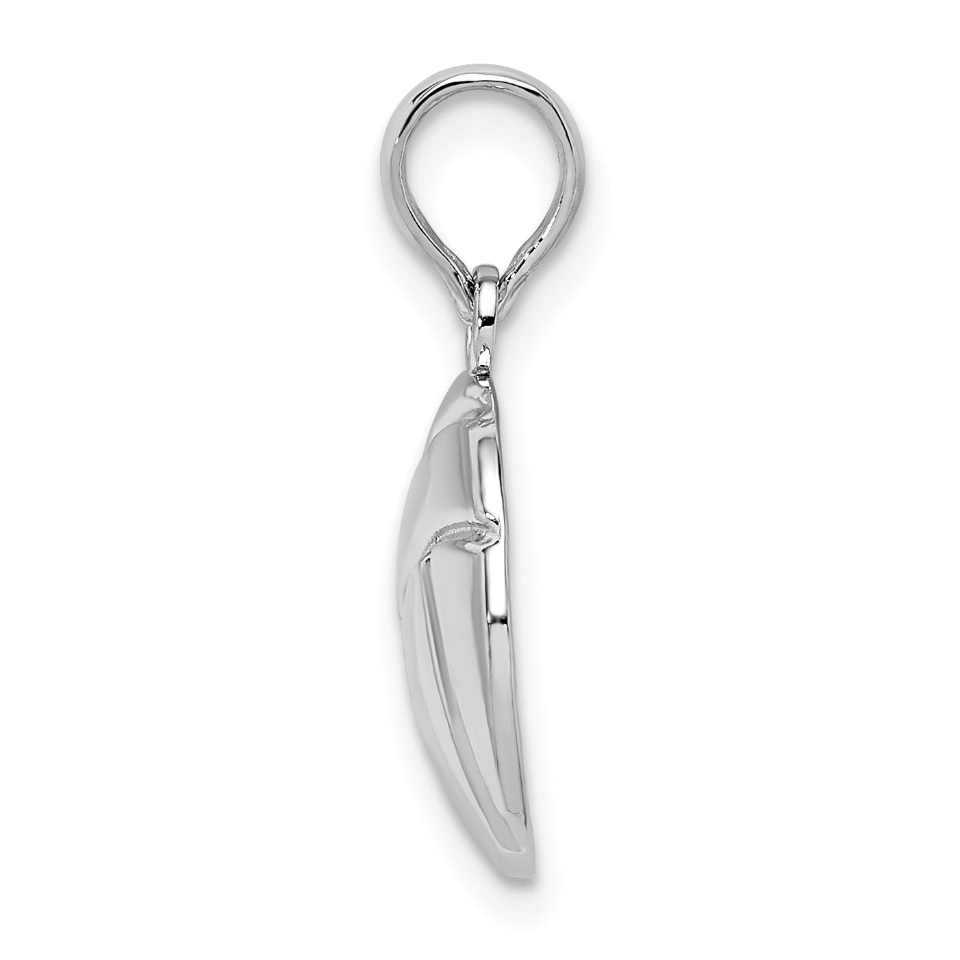 De-Ani Sterling Silver Rhodium-Plated Polished Volleyball Pendant Secondary image