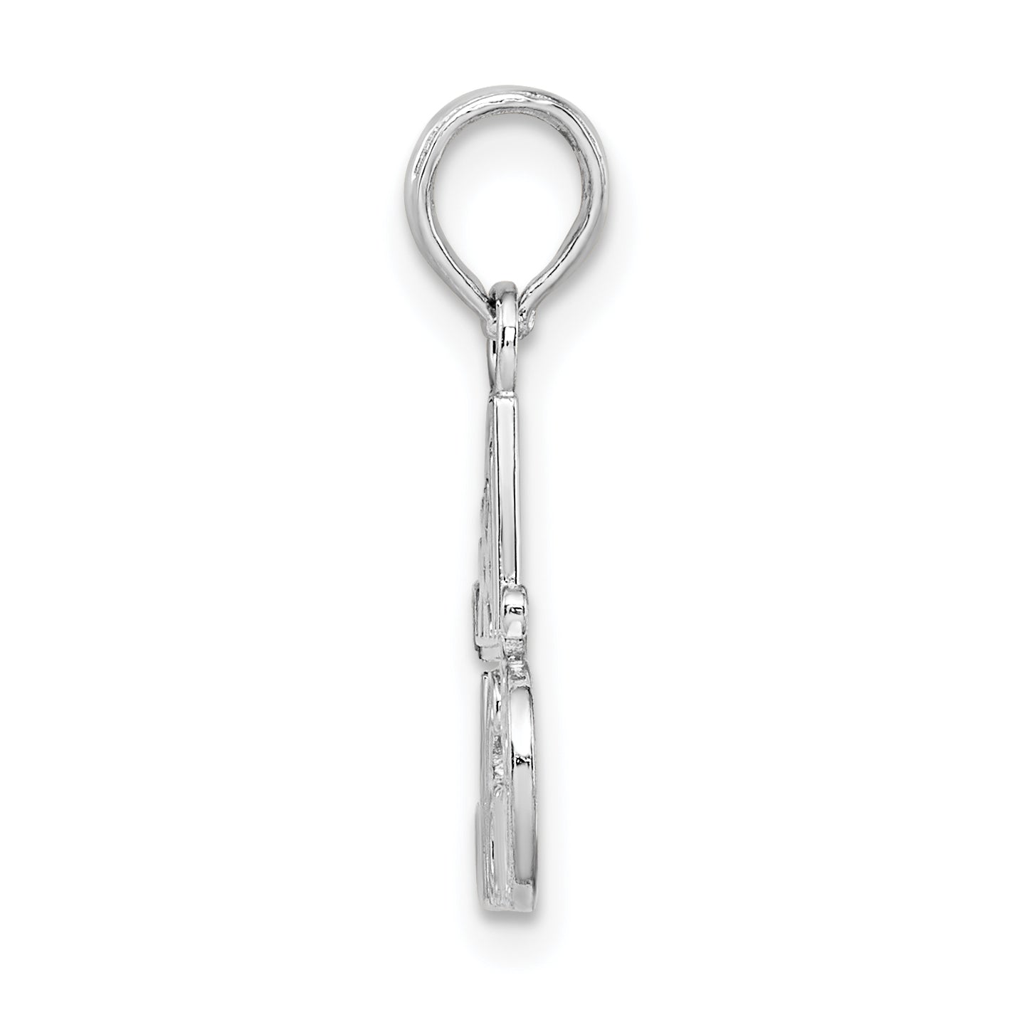 De-Ani Sterling Silver Rhodium-plated Polished #1 NANA Pendant Secondary image