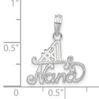 De-Ani Sterling Silver Rhodium-plated Polished #1 NANA Pendant