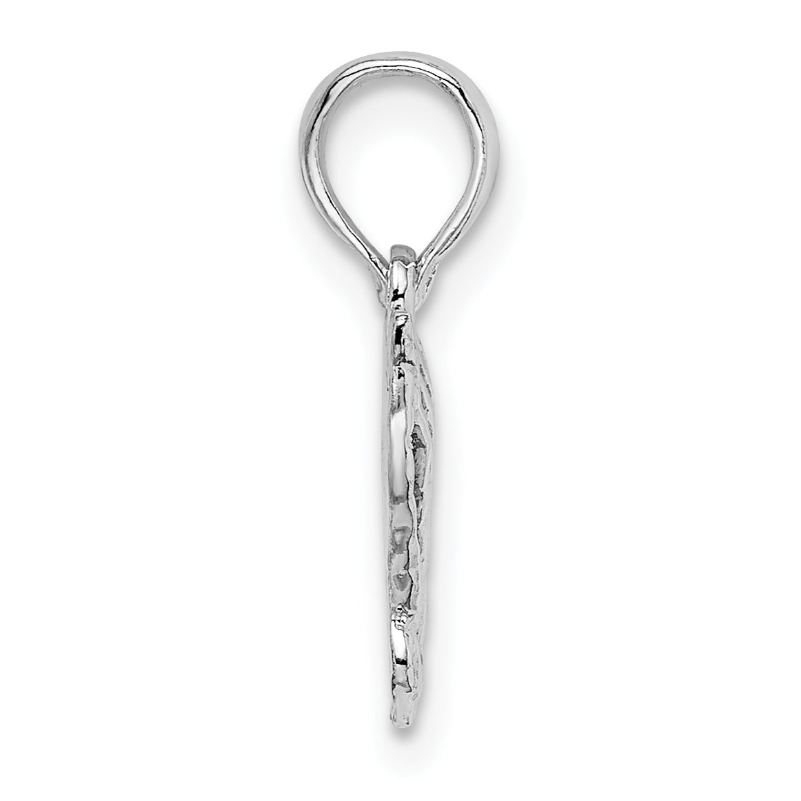 De-Ani Sterling Silver Rhodium-Plated Polished Praying Hands Pendant Secondary image