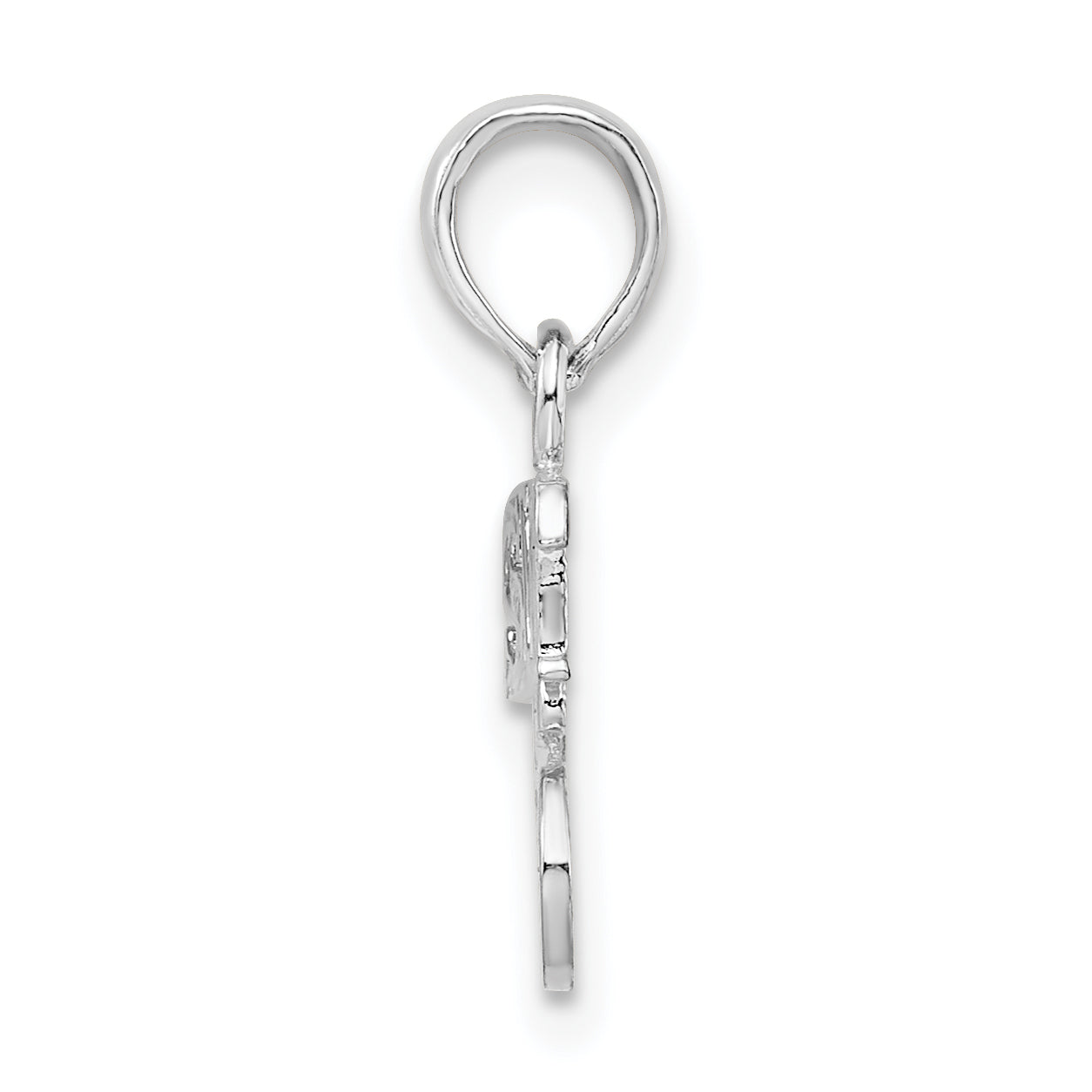 De-Ani Sterling Silver Rhodium-plated Polished SWEET 16 Pendant Secondary image