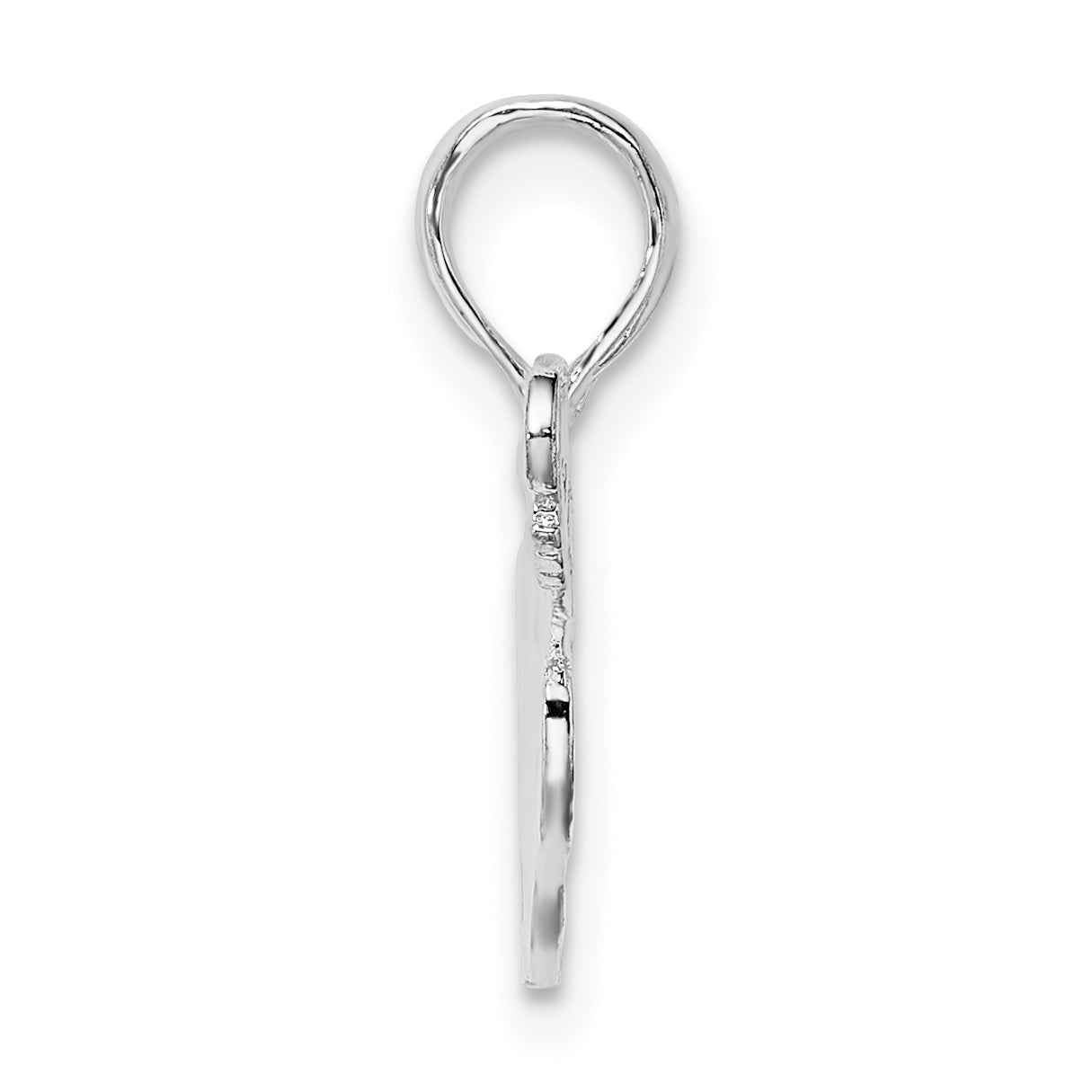 De-Ani Sterling Silver Rhodium-Plated Polished Guitar Pendant Secondary image