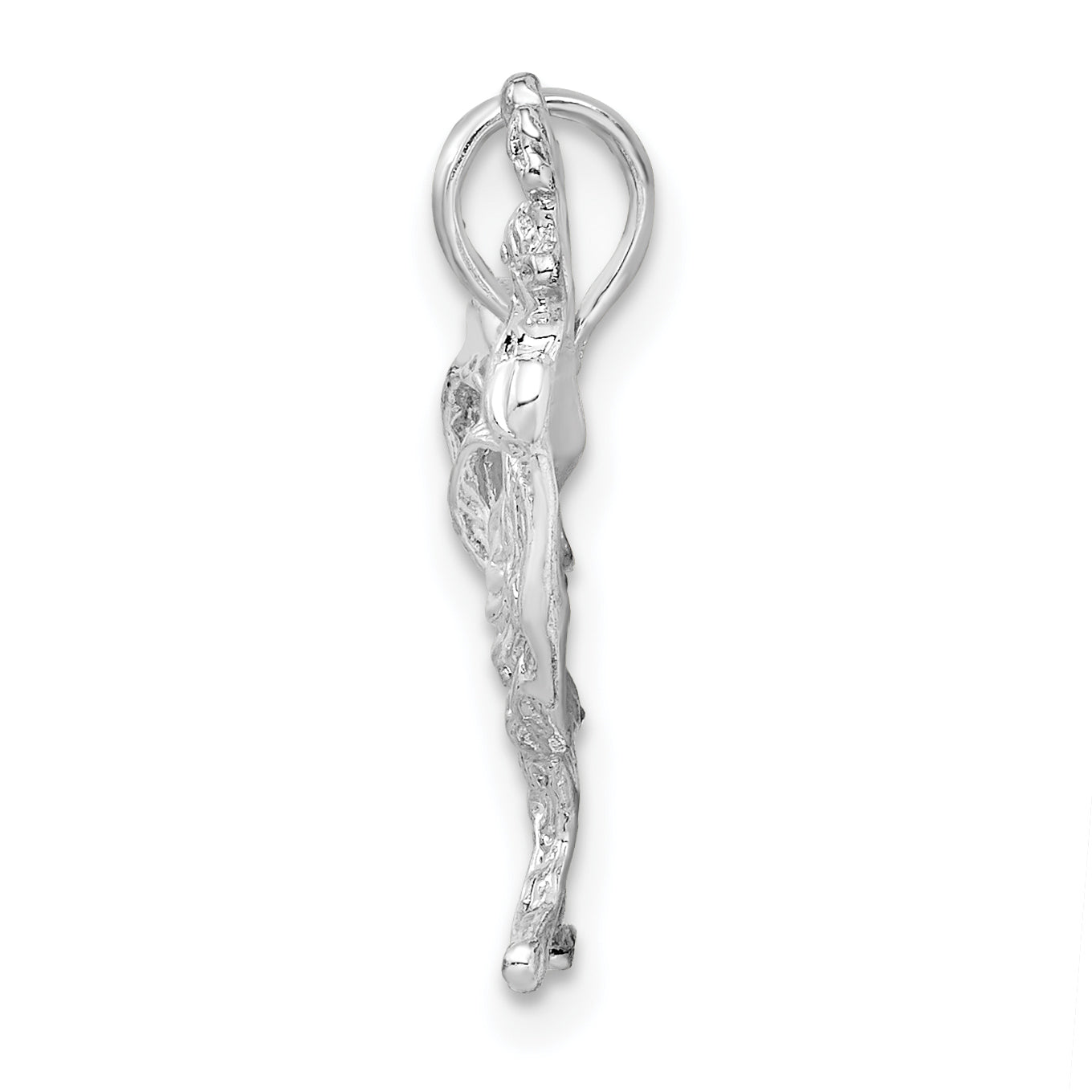 De-Ani Sterling Silver Rhodium-Plated Polished Rooster Pendant Secondary image