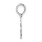 De-Ani Sterling Silver Rhodium-Plated Polished #1 SISTER Pendant