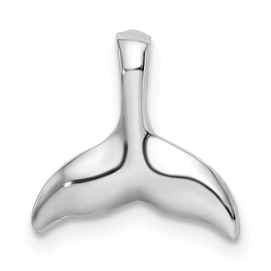 De-Ani Sterling Silver Rhodium-Plated Polished Mini Whale Tail Slide Main image