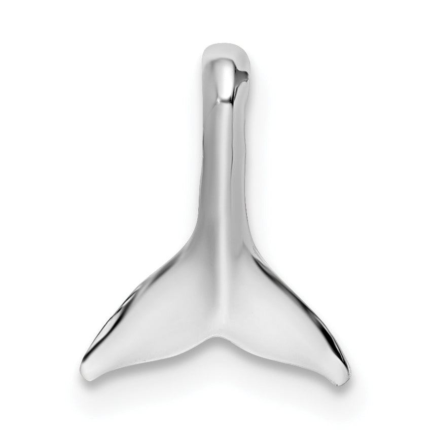 De-Ani Sterling Silver Rhodium-Plated Polished Mini Whale Tail Slide Main image