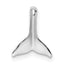 De-Ani Sterling Silver Rhodium-Plated Polished Mini Whale Tail Slide