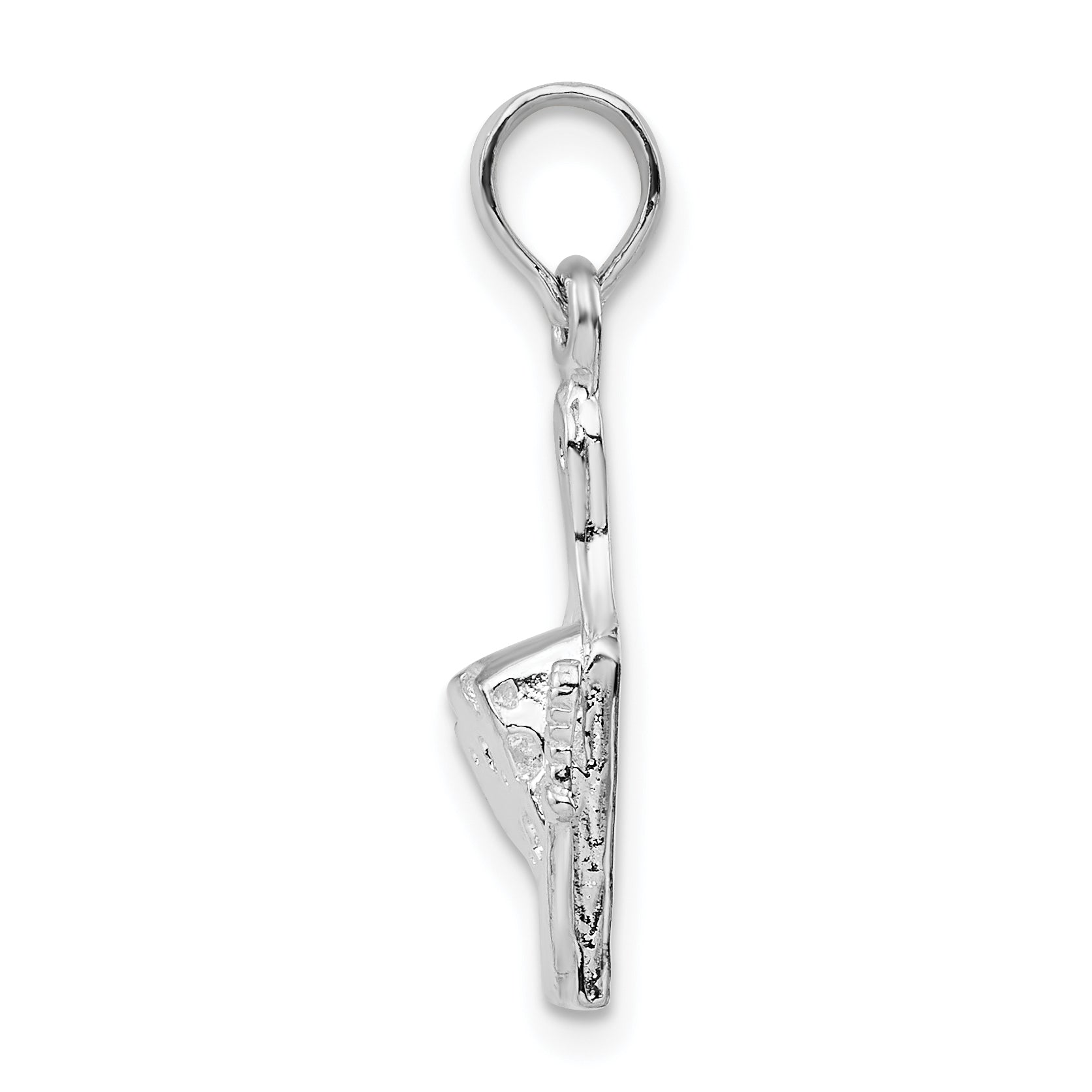 De-Ani Sterling Silver Rhodium-Plated Polished Cheese Board with Knife Pendant Secondary image