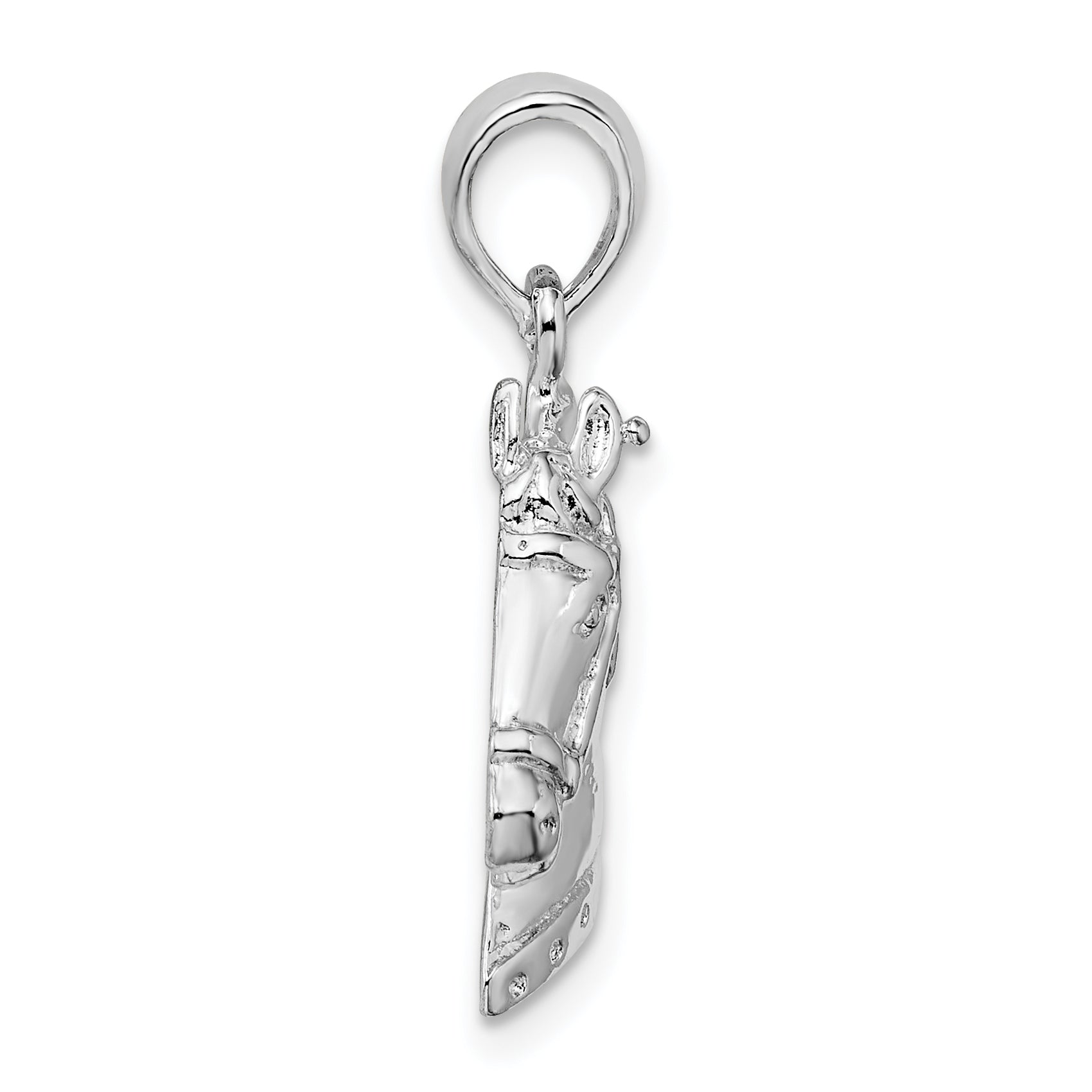 De-Ani Sterling Silver Rhodium-Plated Polished Horse Head Pendant Secondary image