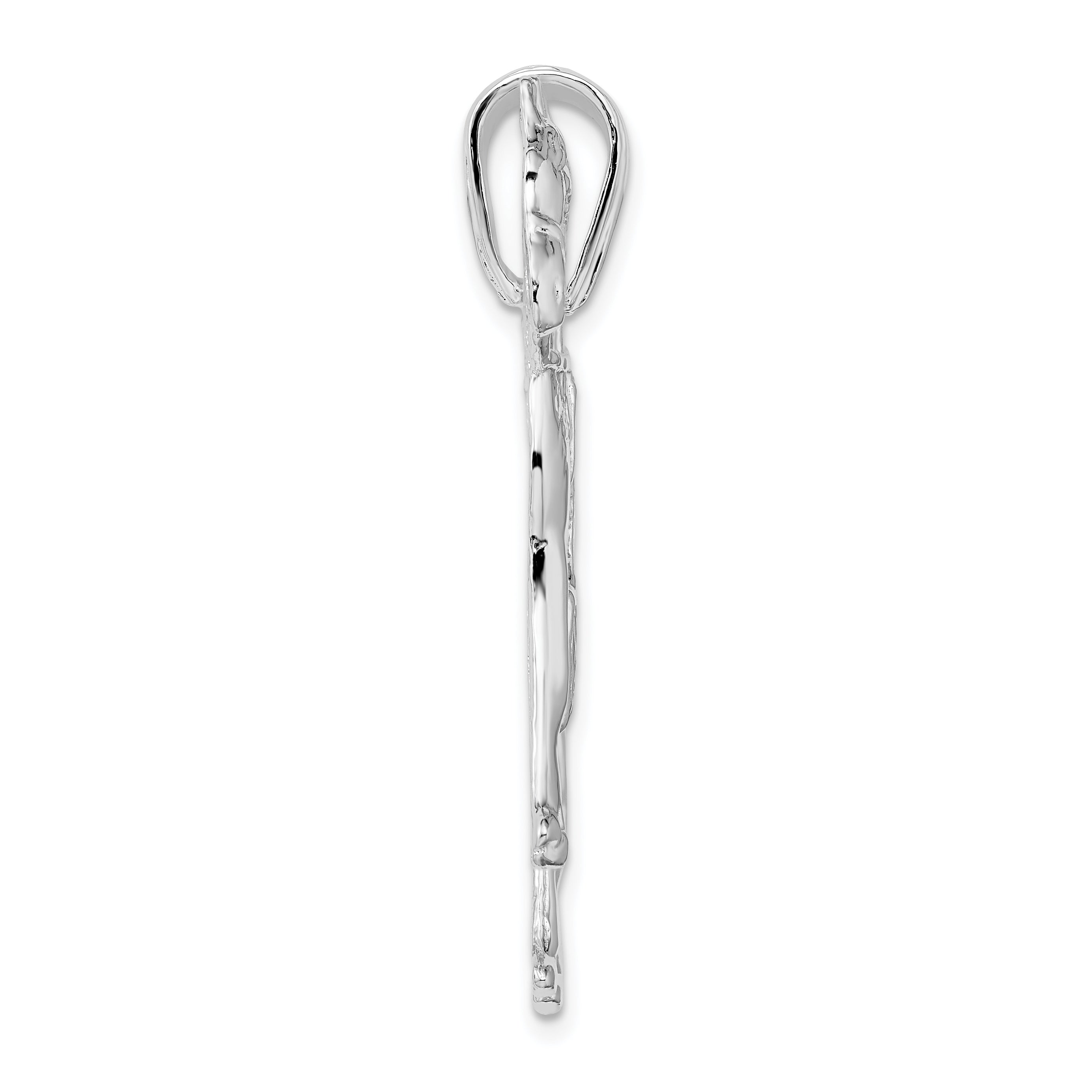 De-Ani Sterling Silver Rhodium-Plated Polished Horse with Saddle Pendant Secondary image