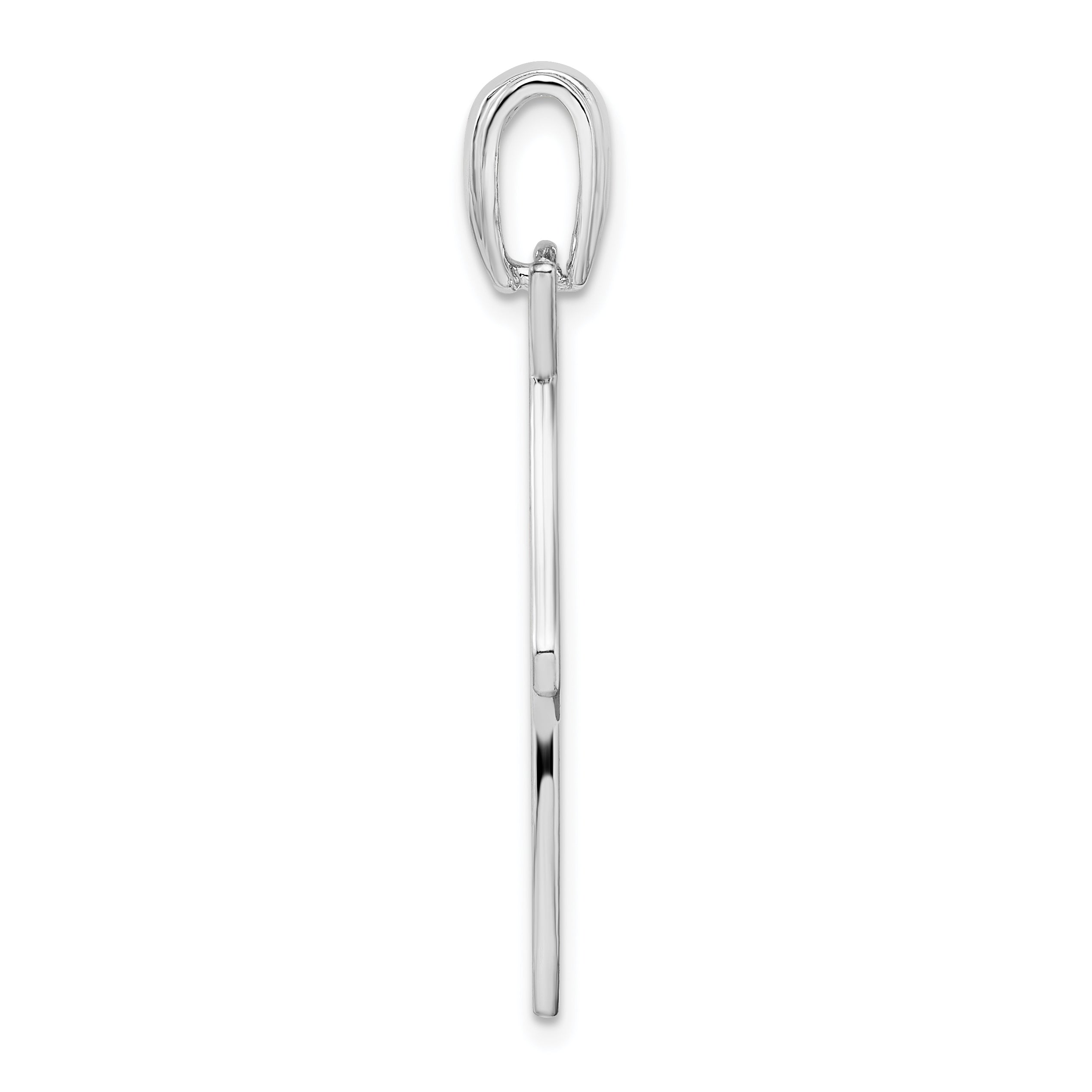 De-Ani Sterling Silver Rhodium-Plated Polished Cut-Out Horse Head Pendant Secondary image