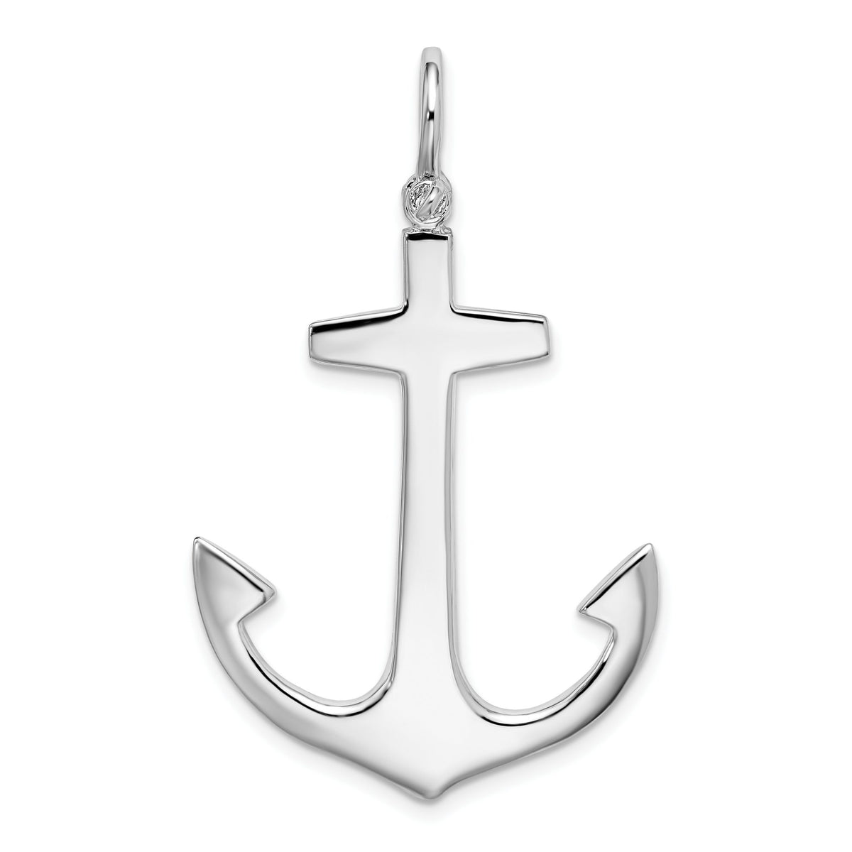 Large Anchor Pendant in Sterling Silver, 44mm - Sophia Jewelers Main image