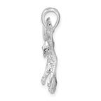 De-Ani Sterling Silver Rhodium-Plated Polished Flying Eagle Pendant