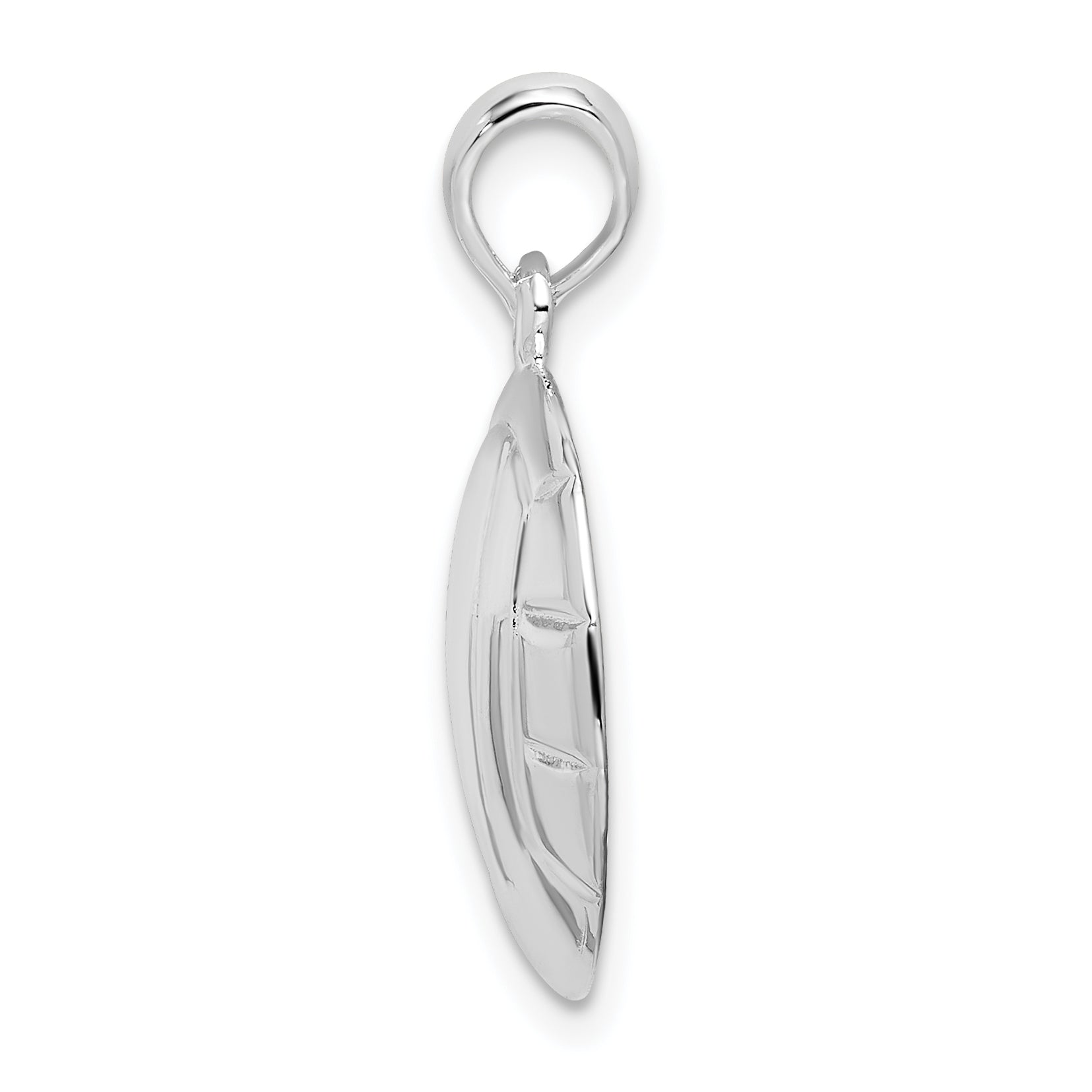 De-Ani Sterling Silver Rhodium-Plated Polished Volleyball Pendant Secondary image