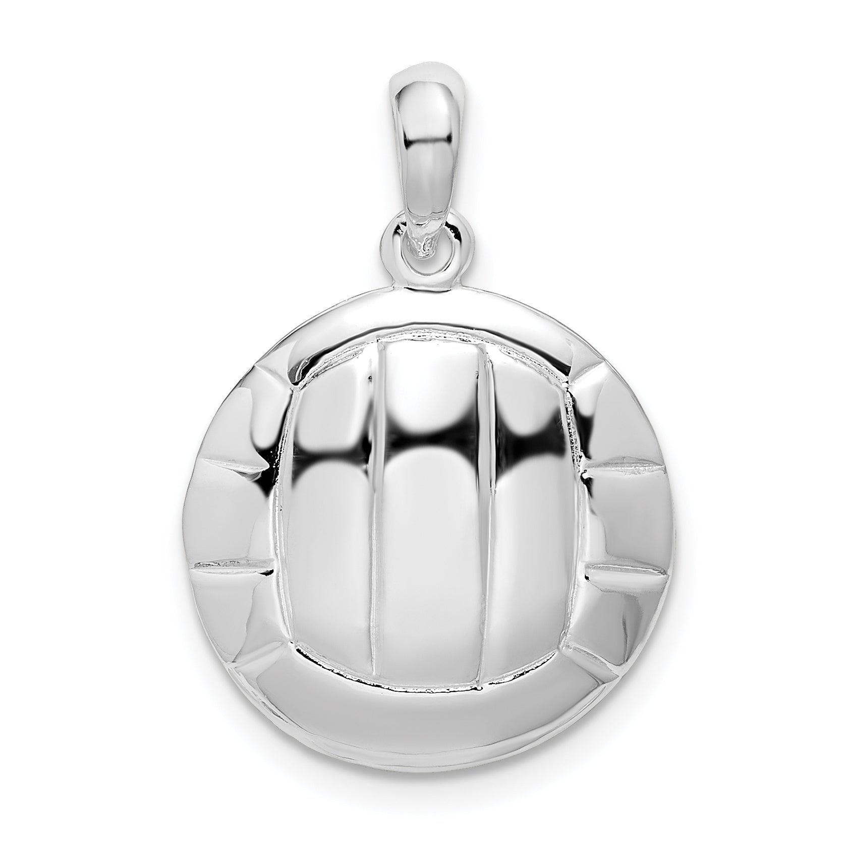 De-Ani Sterling Silver Rhodium-Plated Polished Volleyball Pendant Main image