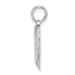 De-Ani Sterling Silver Rhodium-Plated Polished Teardrop Heart Pendant