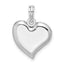 De-Ani Sterling Silver Rhodium-Plated Polished Teardrop Heart Pendant