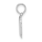 De-Ani Sterling Silver Rhodium-plated Polished Small Teardrop Heart Pendant
