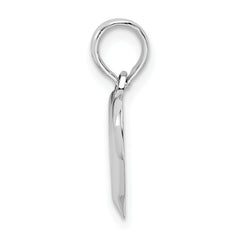 De-Ani Sterling Silver Rhodium-plated Polished Small Teardrop Heart Pendant