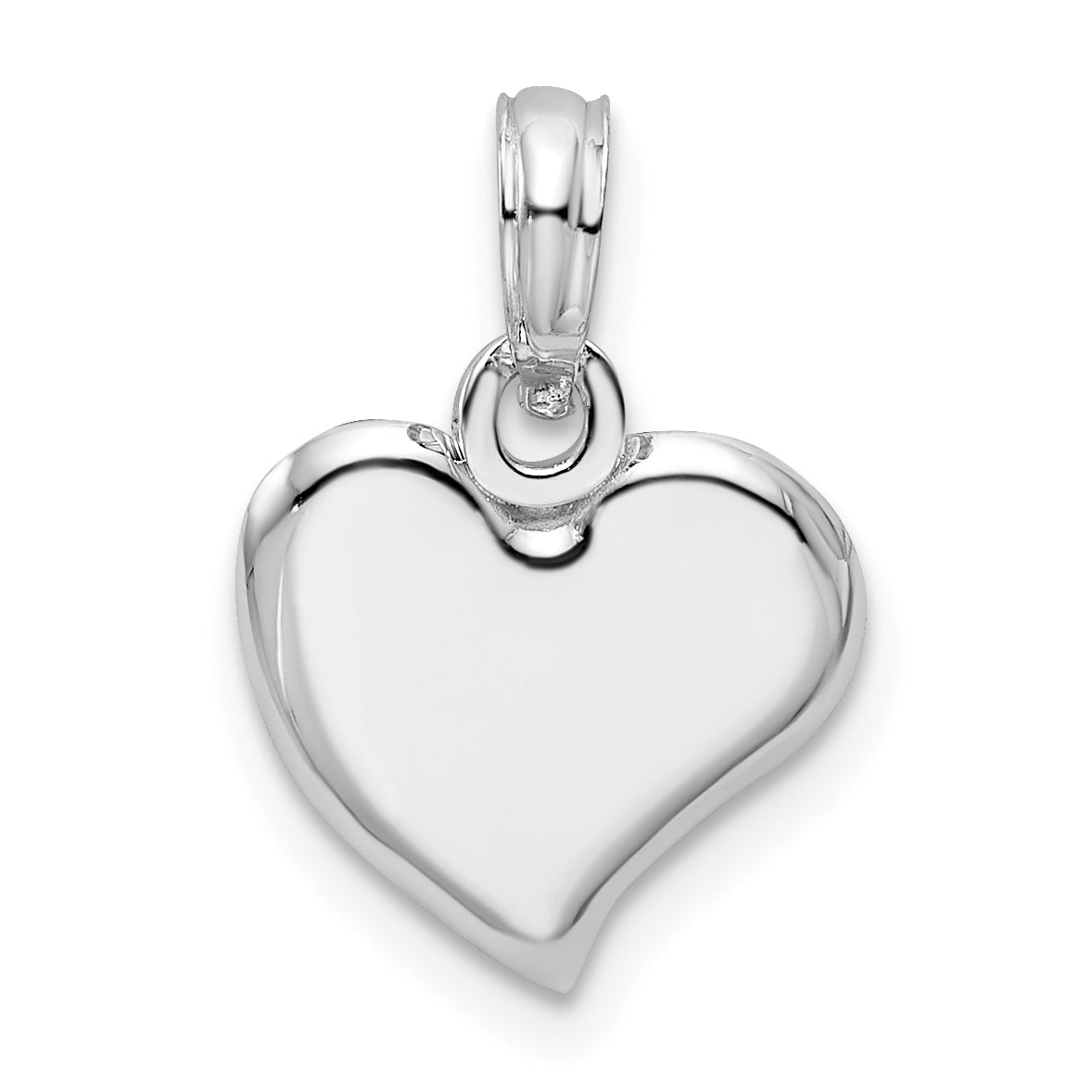 De-Ani Sterling Silver Rhodium-plated Polished Small Teardrop Heart Pendant Main image