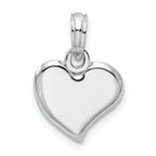 De-Ani Sterling Silver Rhodium-plated Polished Small Teardrop Heart Pendant