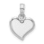 De-Ani Sterling Silver Rhodium-plated Polished Small Teardrop Heart Pendant