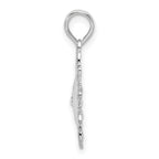De-Ani Sterling Silver Rhodium-Plated Polished Smiling Sun Pendant