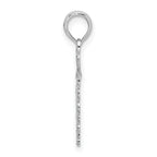 De-Ani Sterling Silver Rhodium-plated Polished Cut-Out Caduceus Pendant