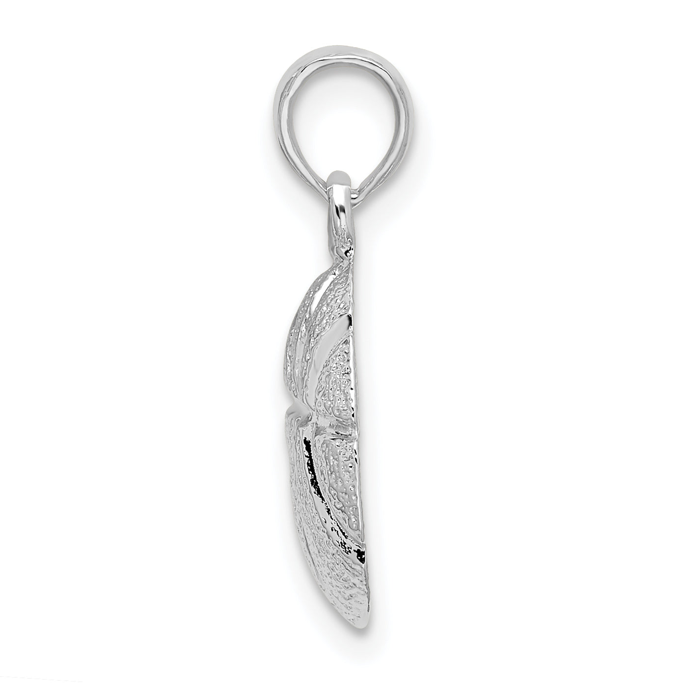 De-Ani Sterling Silver Rhodium-Plated Polished Basketball Pendant Secondary image