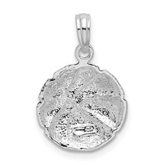 De-Ani Sterling Silver Rhodium-Plated Polished Basketball Pendant