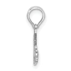 De-Ani Sterling Silver Rhodium-plated Polished #1 MOM Script Pendant