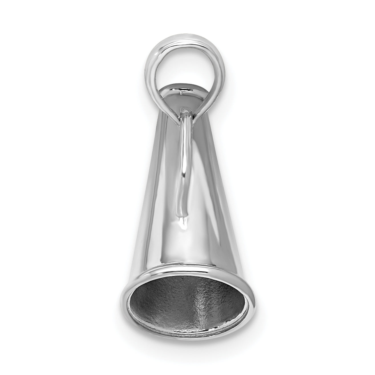 De-Ani Sterling Silver Rhodium-plated Polished 3D Megaphone Pendant