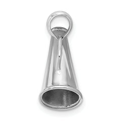 De-Ani Sterling Silver Rhodium-plated Polished 3D Megaphone Pendant