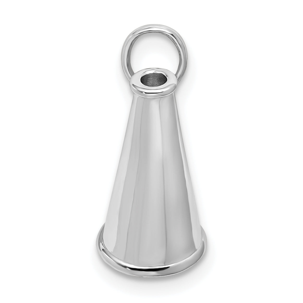 De-Ani Sterling Silver Rhodium-plated Polished 3D Megaphone Pendant