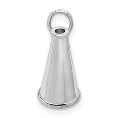 De-Ani Sterling Silver Rhodium-plated Polished 3D Megaphone Pendant