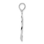 De-Ani Sterling Silver Rhodium-Plated Enameled Cape Hatteras Lighthouse Pendant
