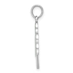 De-Ani Sterling Silver Rhodium-Plated Polished Enameled Shamrock Pendant