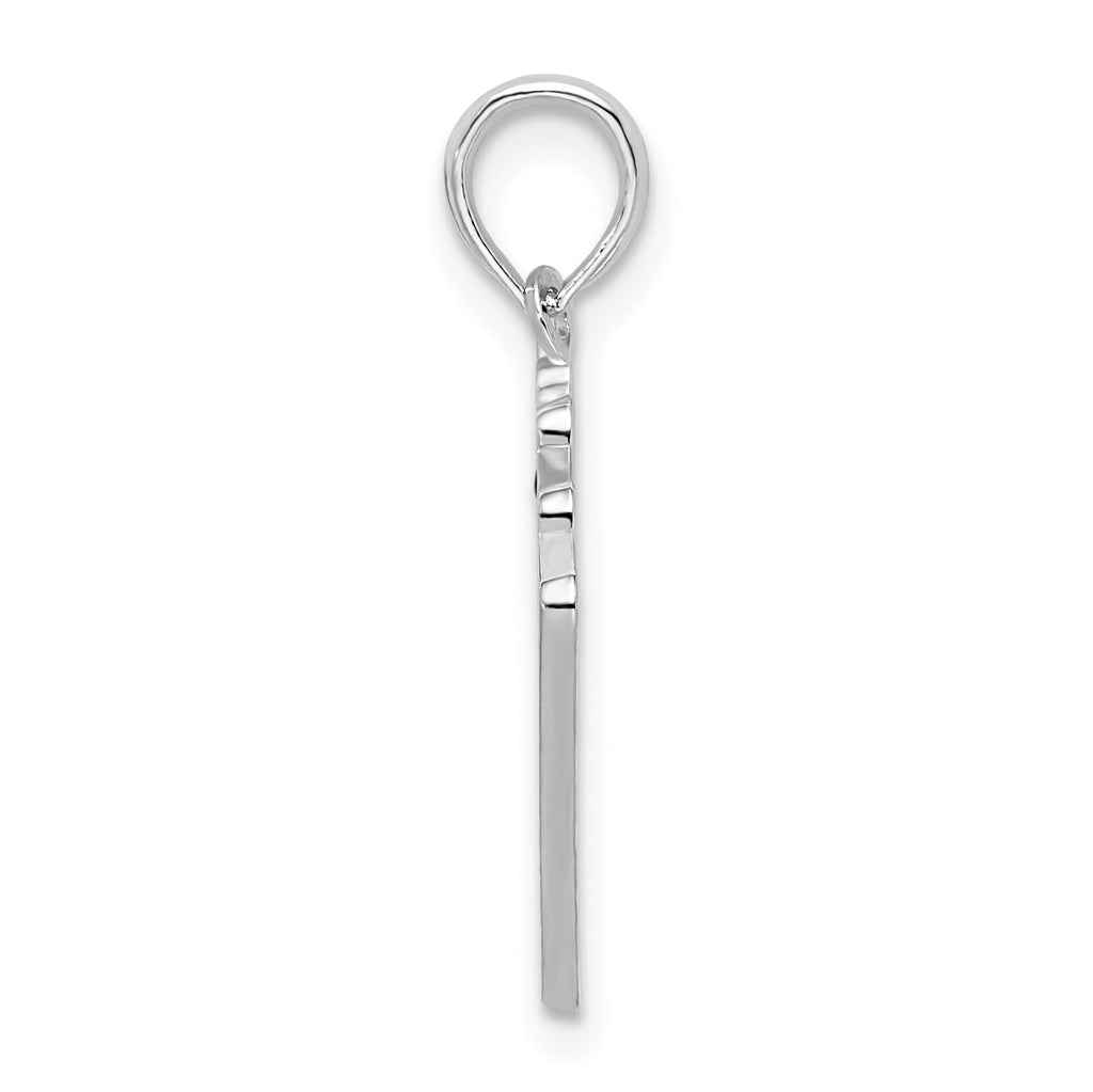 De-Ani Sterling Silver Rhodium-Plated Enameled Cards Royal Flush Pendant