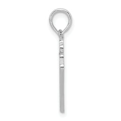 De-Ani Sterling Silver Rhodium-Plated Enameled Cards Royal Flush Pendant