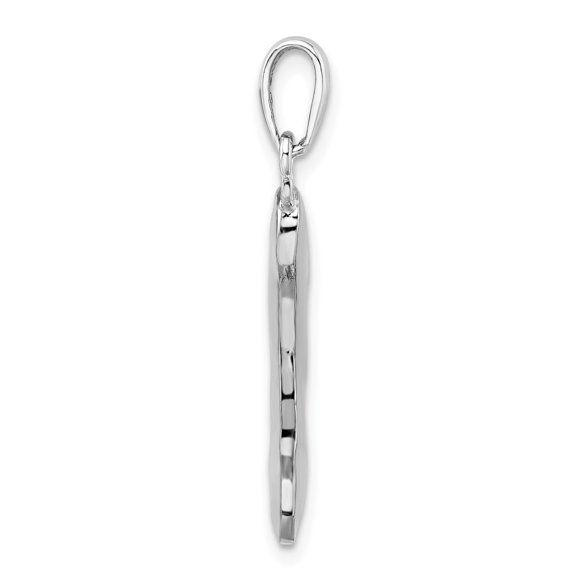 De-Ani Sterling Silver Rhodium-Plated Polished 3D Enameled Dog Bone Pendant Secondary image