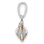 De-Ani Sterling Silver Rhodium-Plated Polished 3D Enameled Golf Bag Pendant