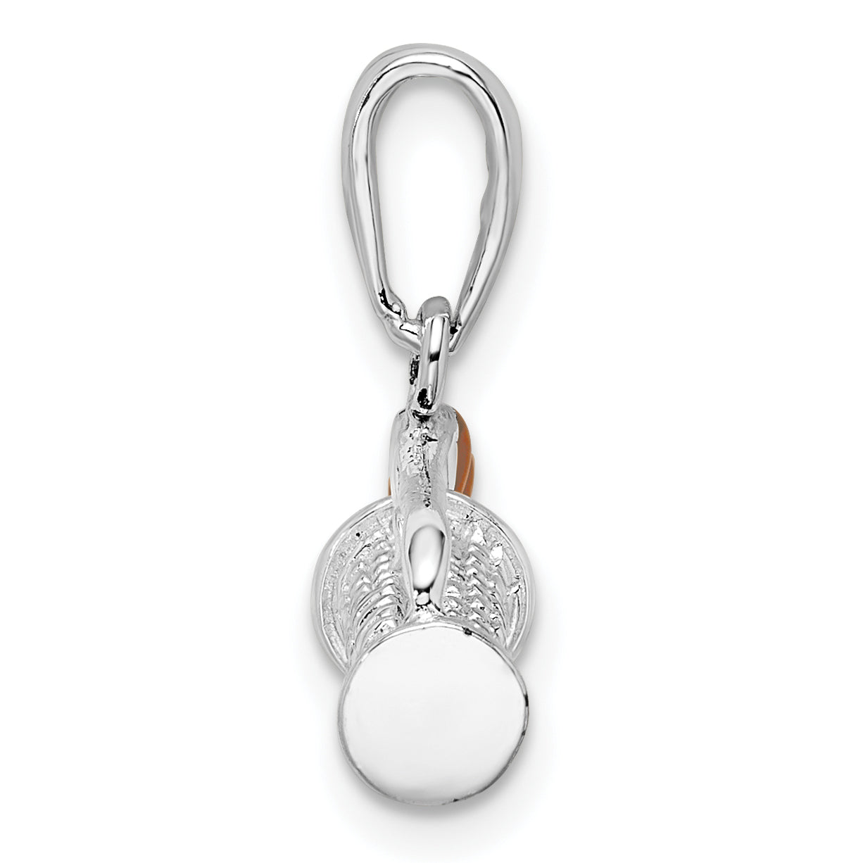 De-Ani Sterling Silver Rhodium-Plated Polished 3D Enameled Golf Bag Pendant