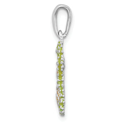 De-Ani Sterling Silver Rhodium-Plated Enameled Starfish and Seahorse Pendant