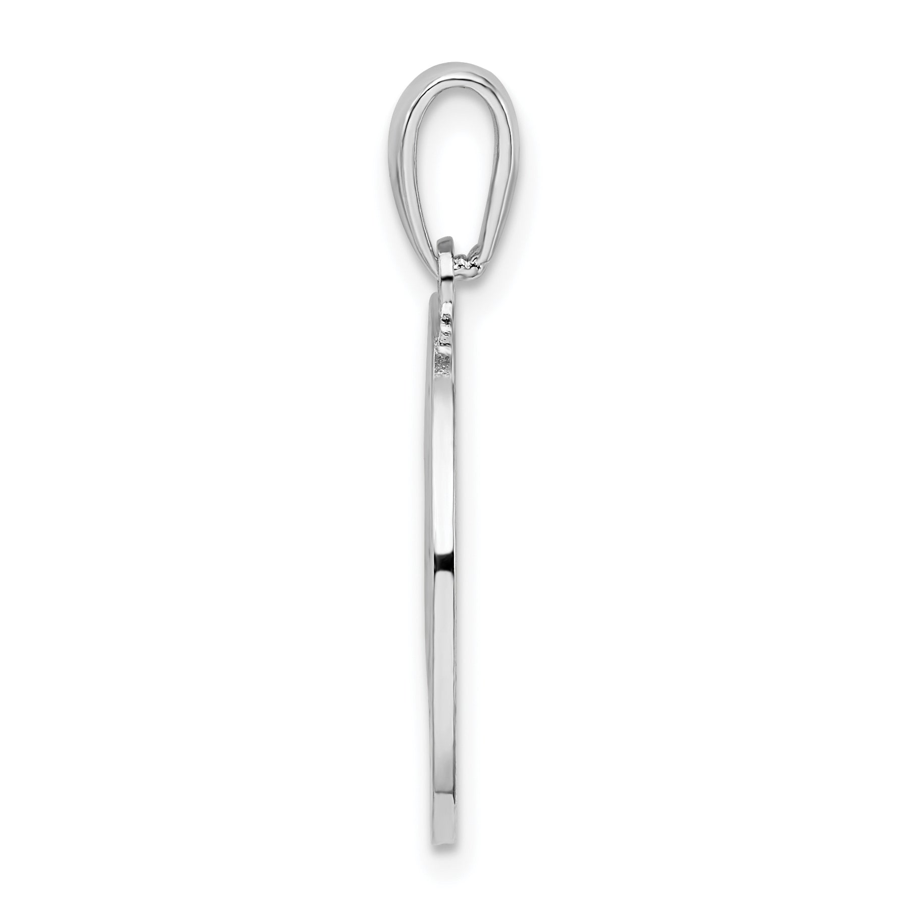 De-Ani Sterling Silver Rhodium-Plated Enameled Traverse City Michigan with Wine Pendant Secondary image